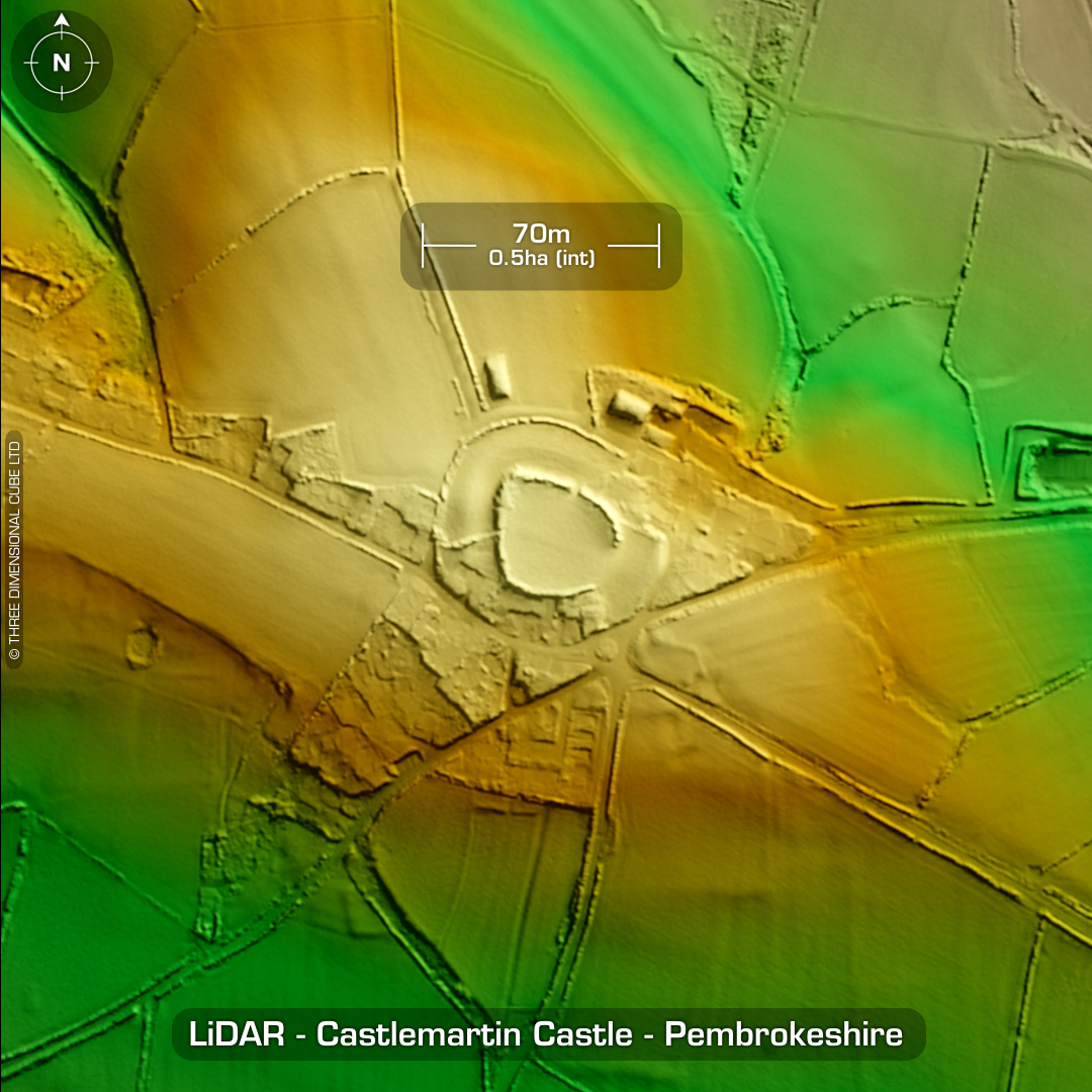 lidar castlemartin castle pembrokeshire iron age hillfort