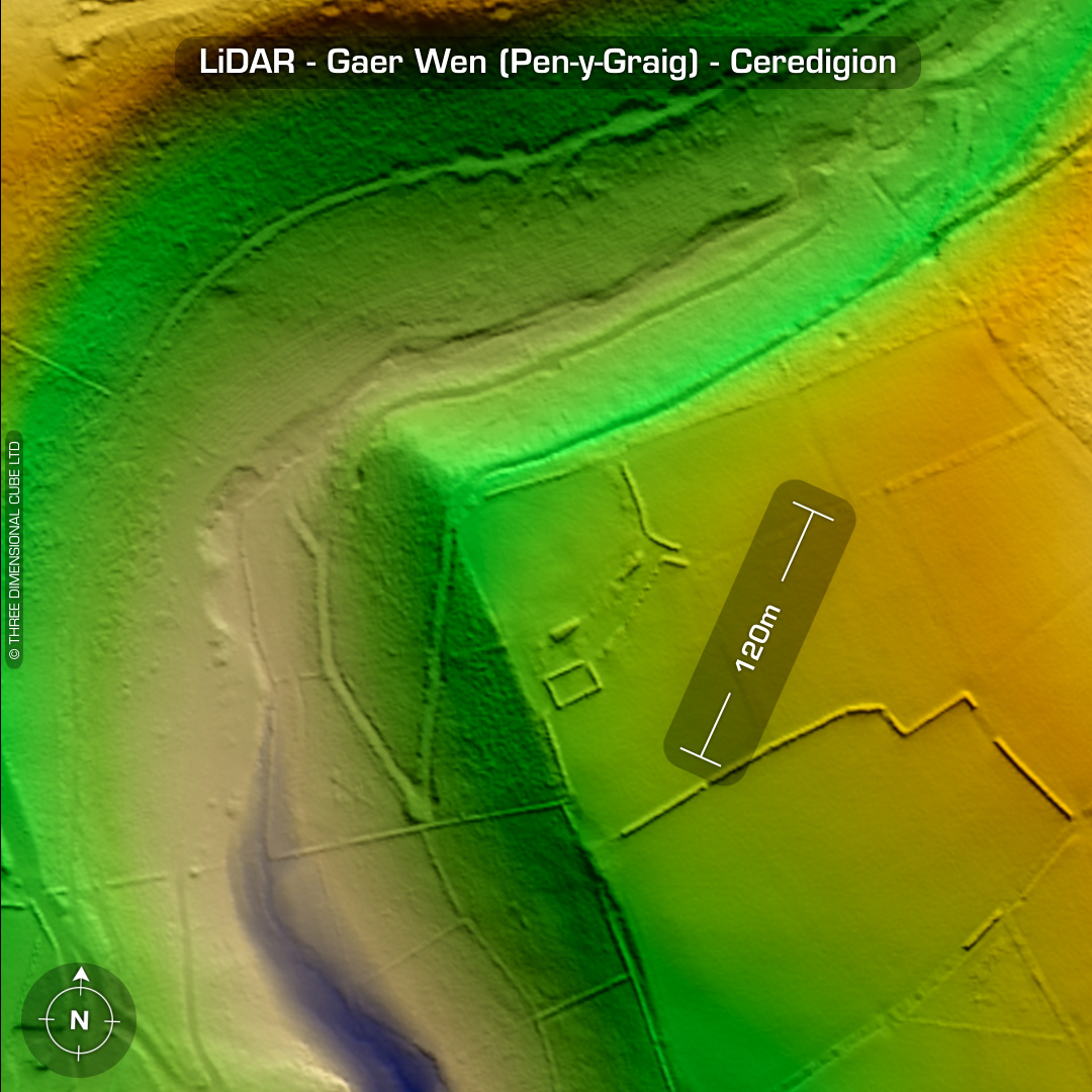 Gaer Wen Pen-y-Graig lidar iron age hillfort ceredigion wales