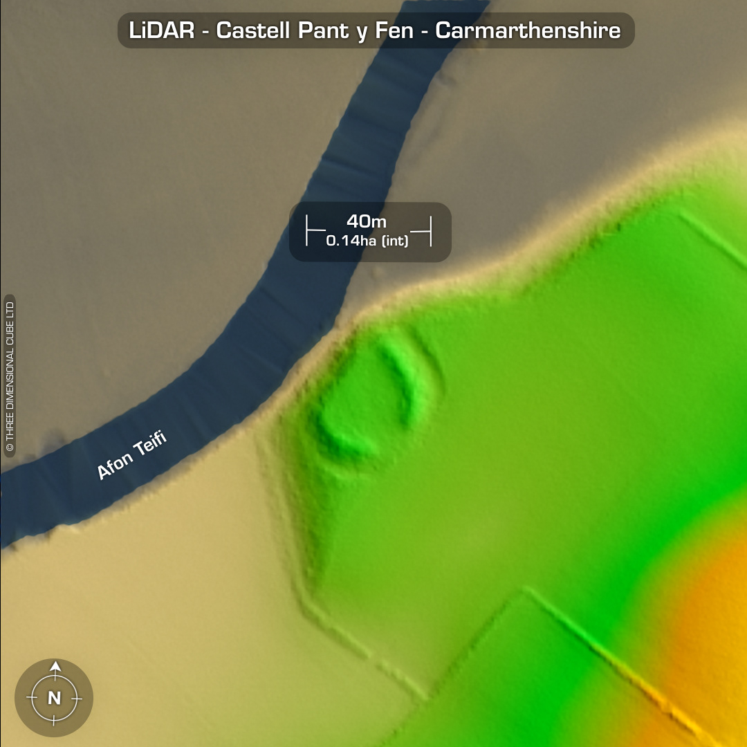 Castell pant y fen iron age hillfort carmarthensire lidar