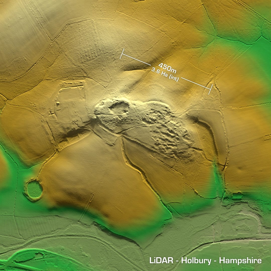 holbury iron age hillfort hampshire lidar