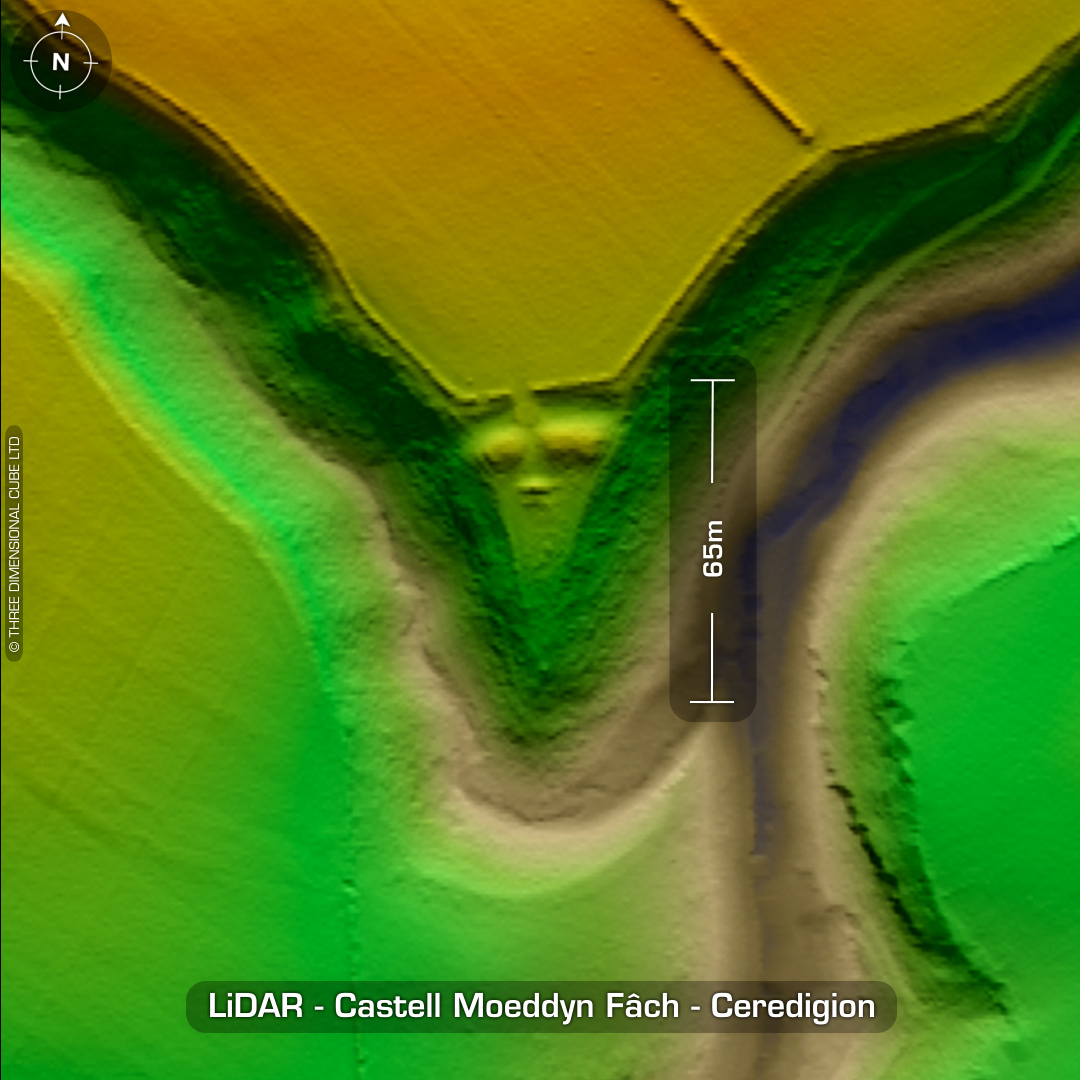 castell moeddyn fach iron age hillfort lidar ceredigion wales