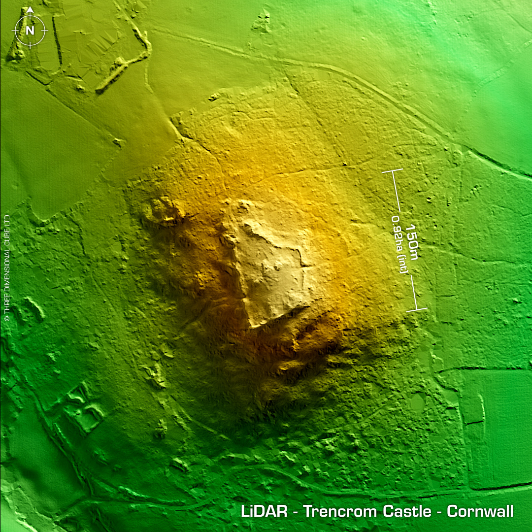 lidar trencrom castle cornwall iron age hillfort