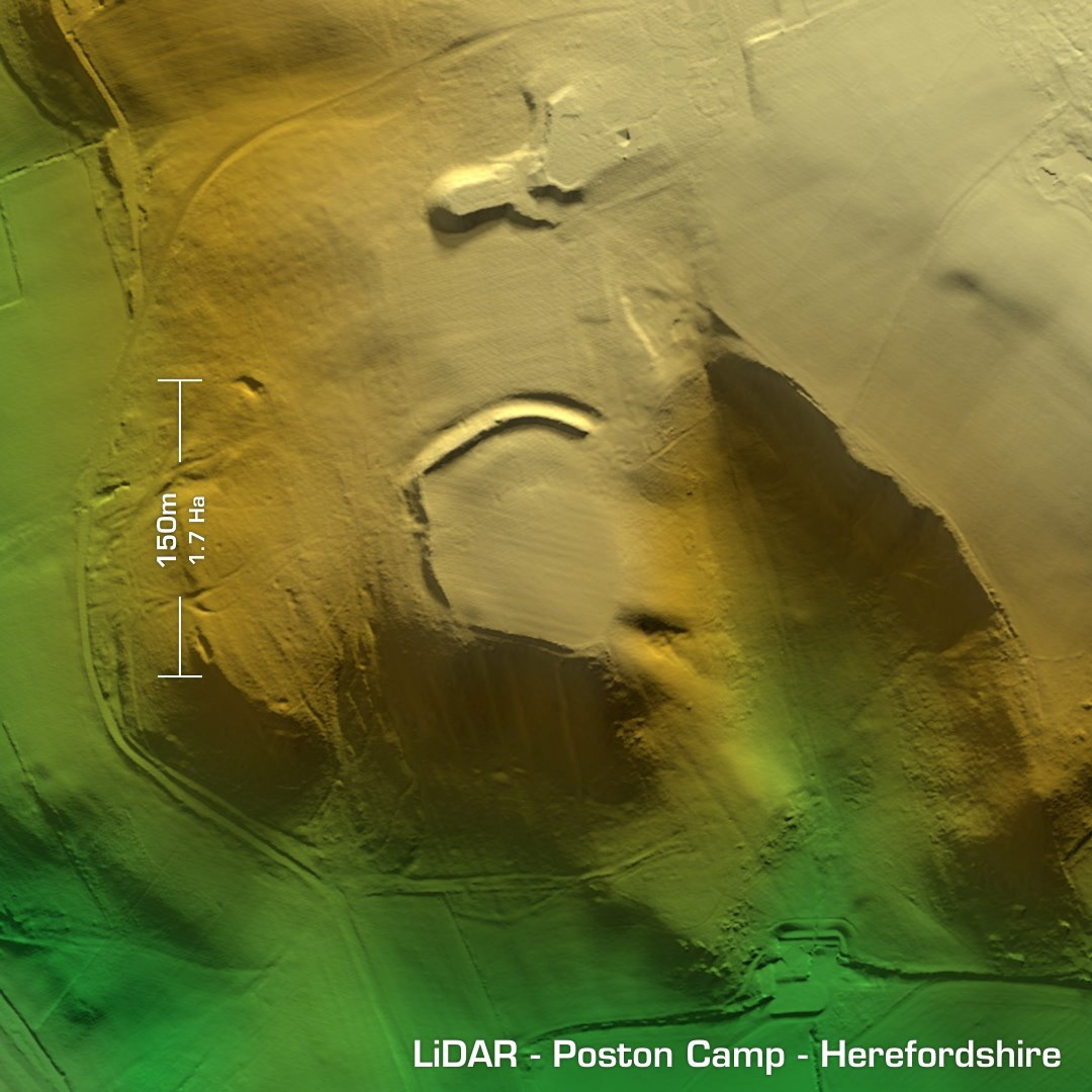 poston camp iron age hillfort herefordshire lidar