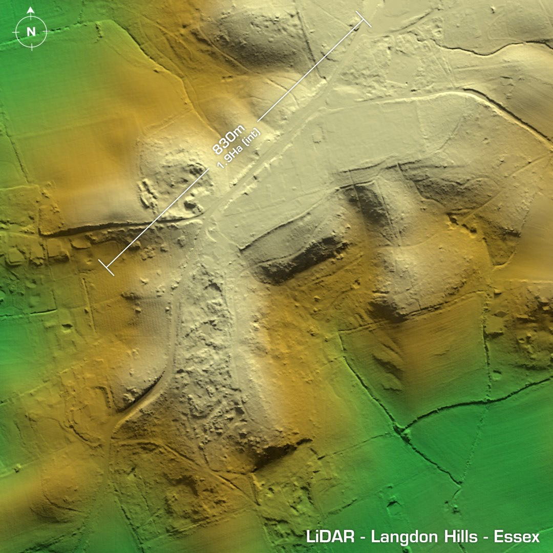 langdon hills iron age hillfort essex lidar