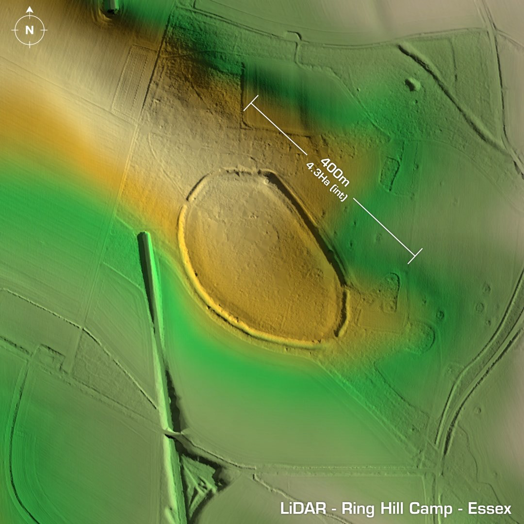 ring hill camp iron age hillfort essex lidar