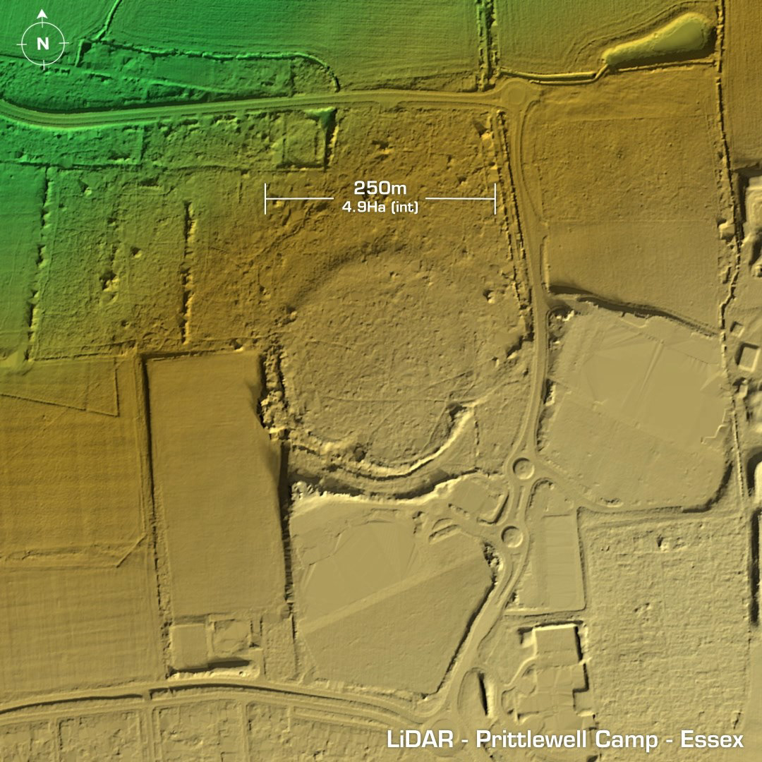 prittlewell camp iron age hillfort essex lidar
