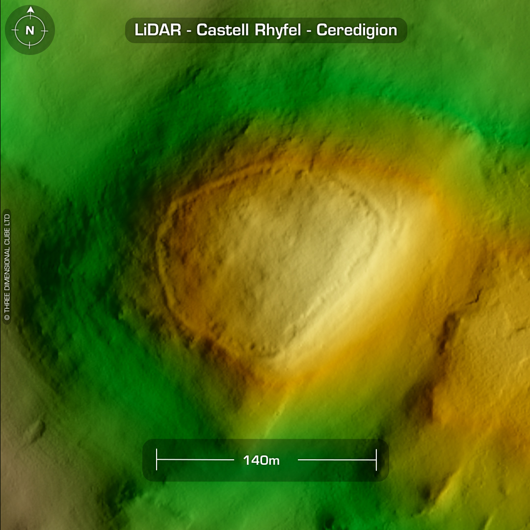 castell rhyfel iron age hillfort lidar ceredigion wales