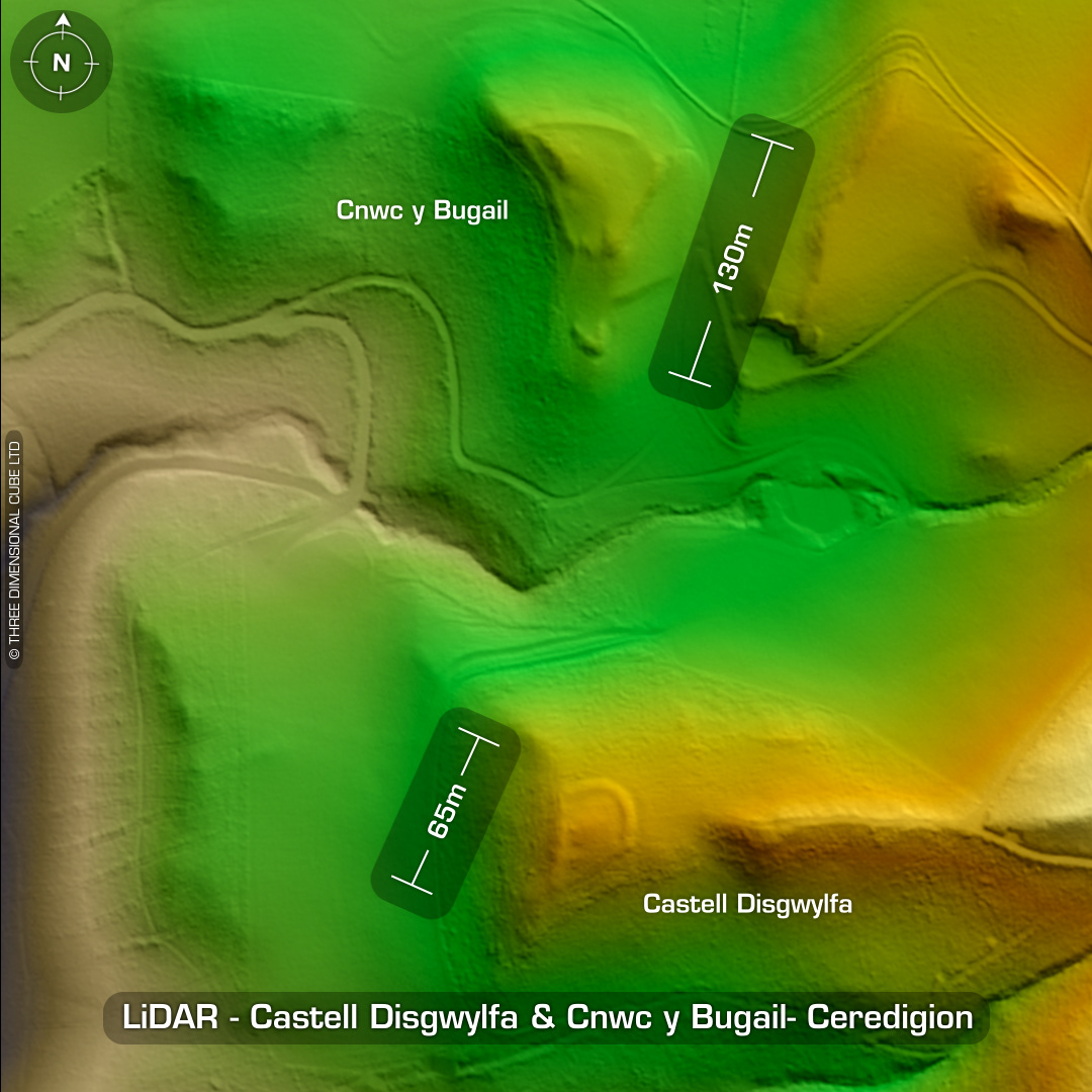 castell disgwlfa cnwc y bugail iron age hillfort lidar ceredigion wales