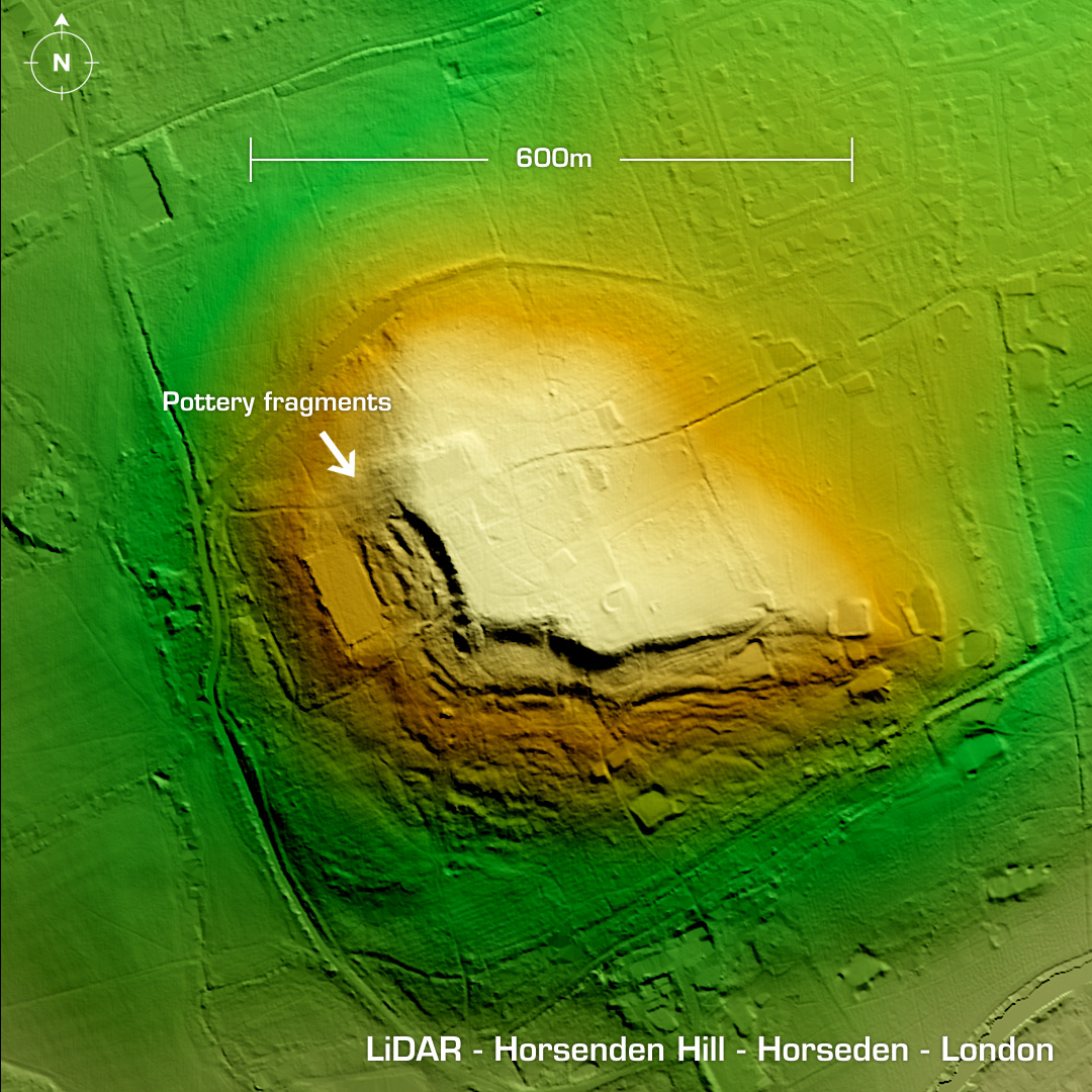 lidar horsenden hill london ironage hillfort