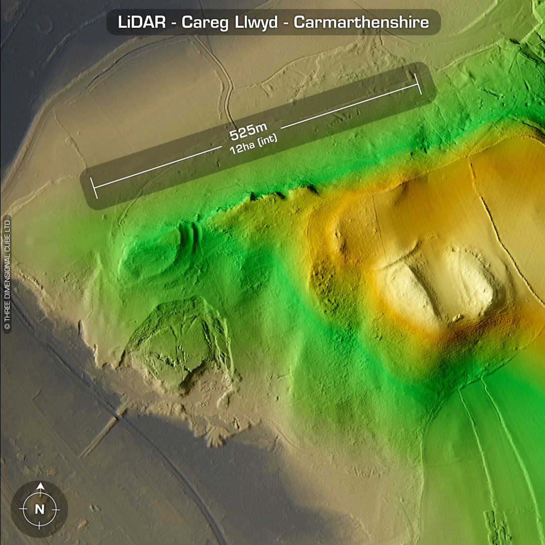Careg Llwyd iron age hillfort lidar carmartenshire