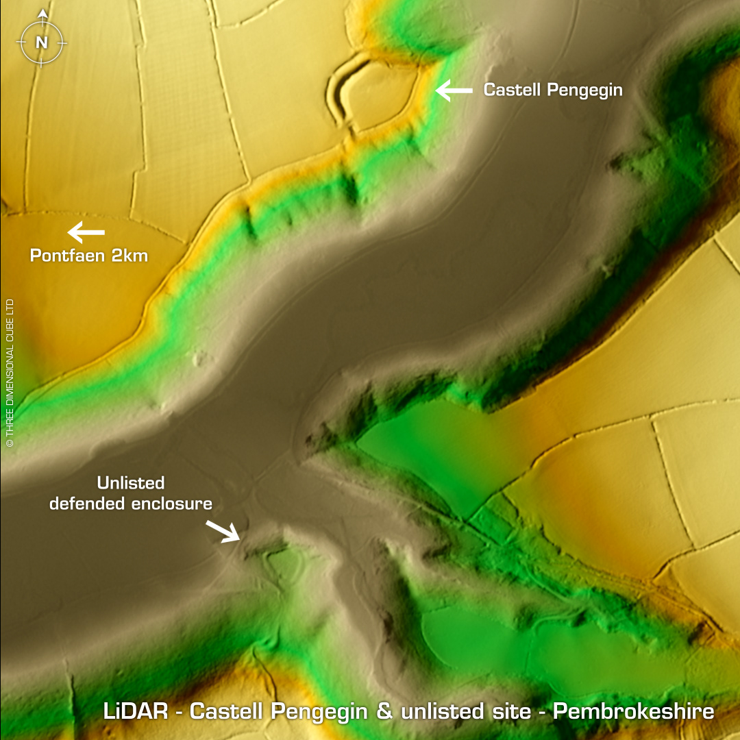 lidar castell pengegin pembrokeshire iron age hillfort