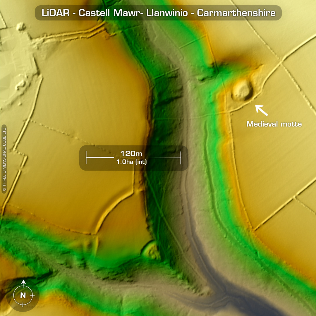 castell mawr llanwinio iron age hillfort promontory fort carmarthenshire lidar