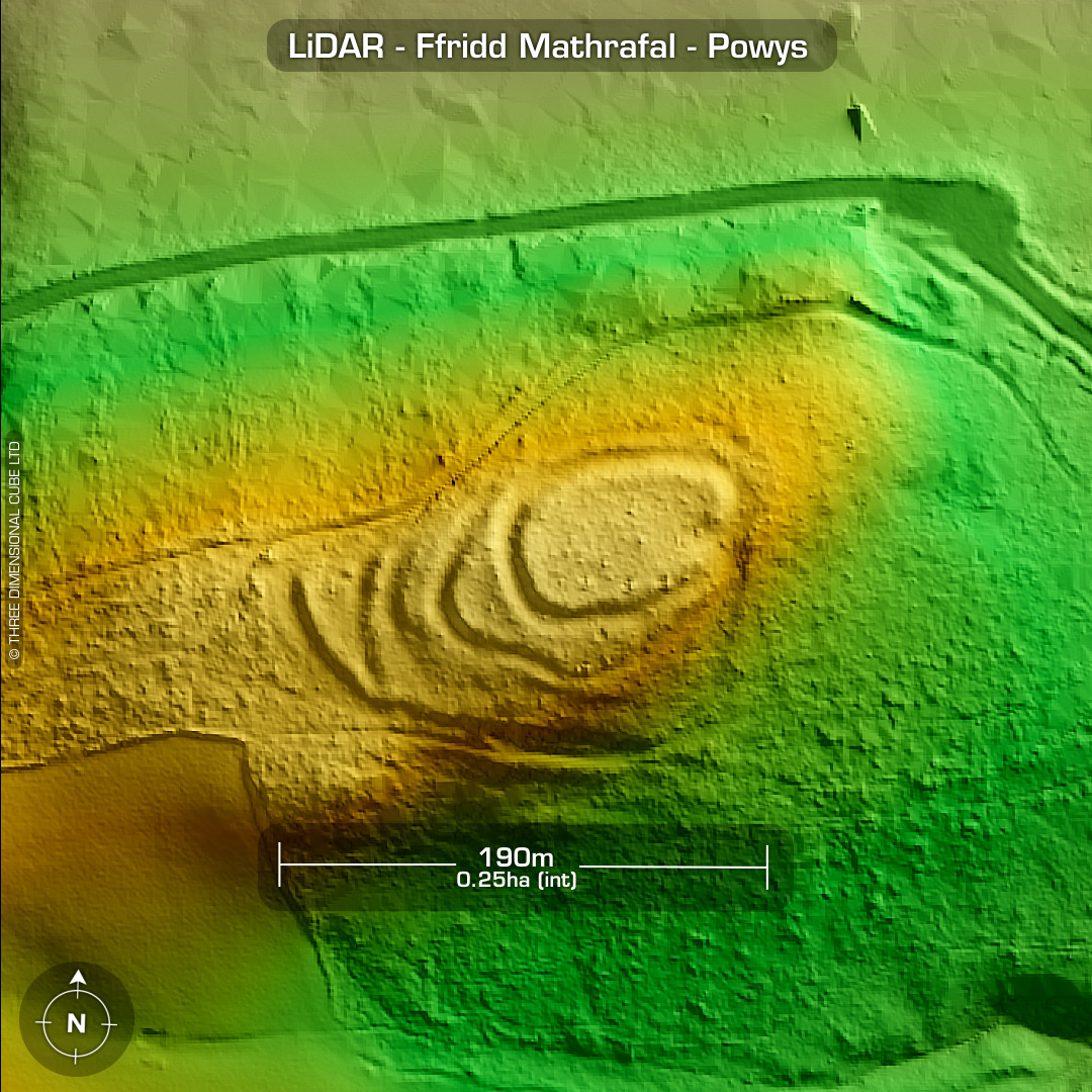 Mathrafal LiDAR of the UK's Iron Age Hillforts & Roman Sites - Ffridd Mathrafal