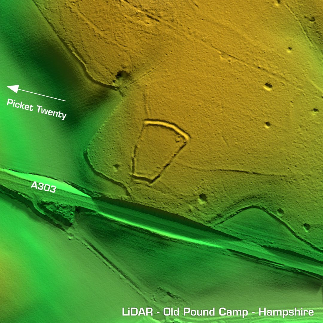Old pound camp iron age hillfort hampshire lidar