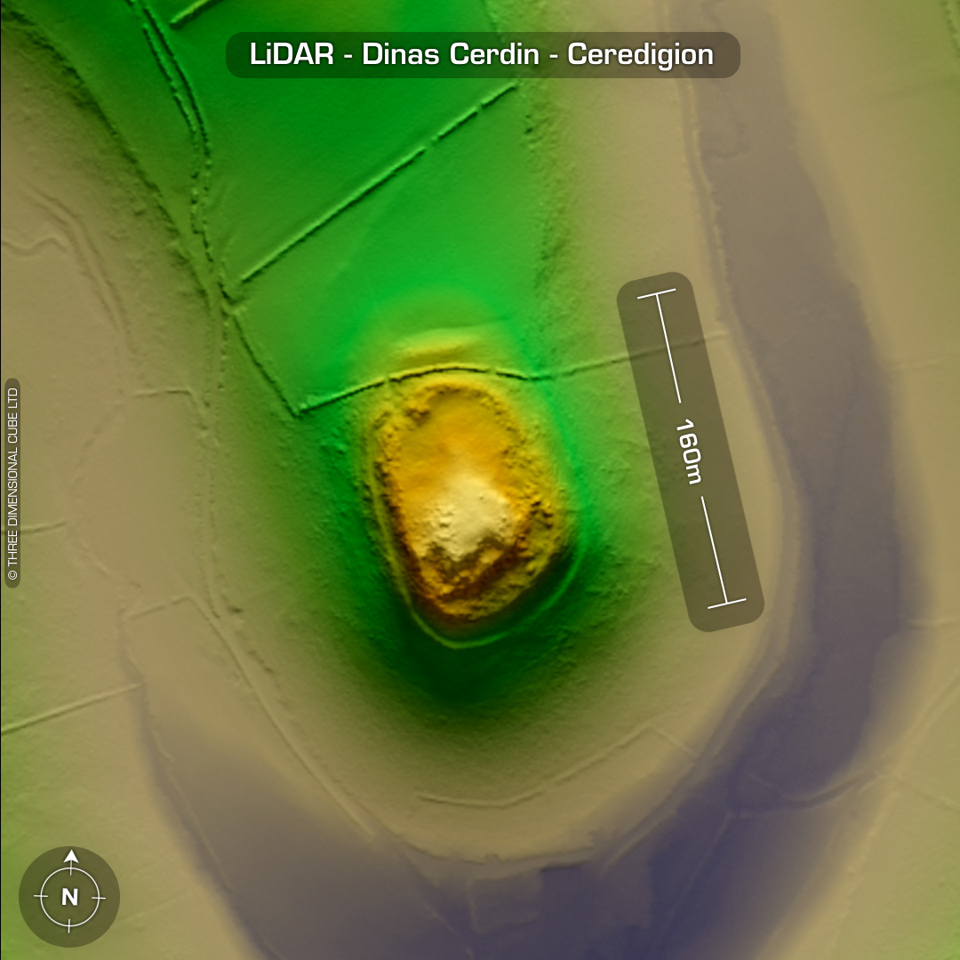 dinas cerdin iron age hillfort lidar ceredigion wales