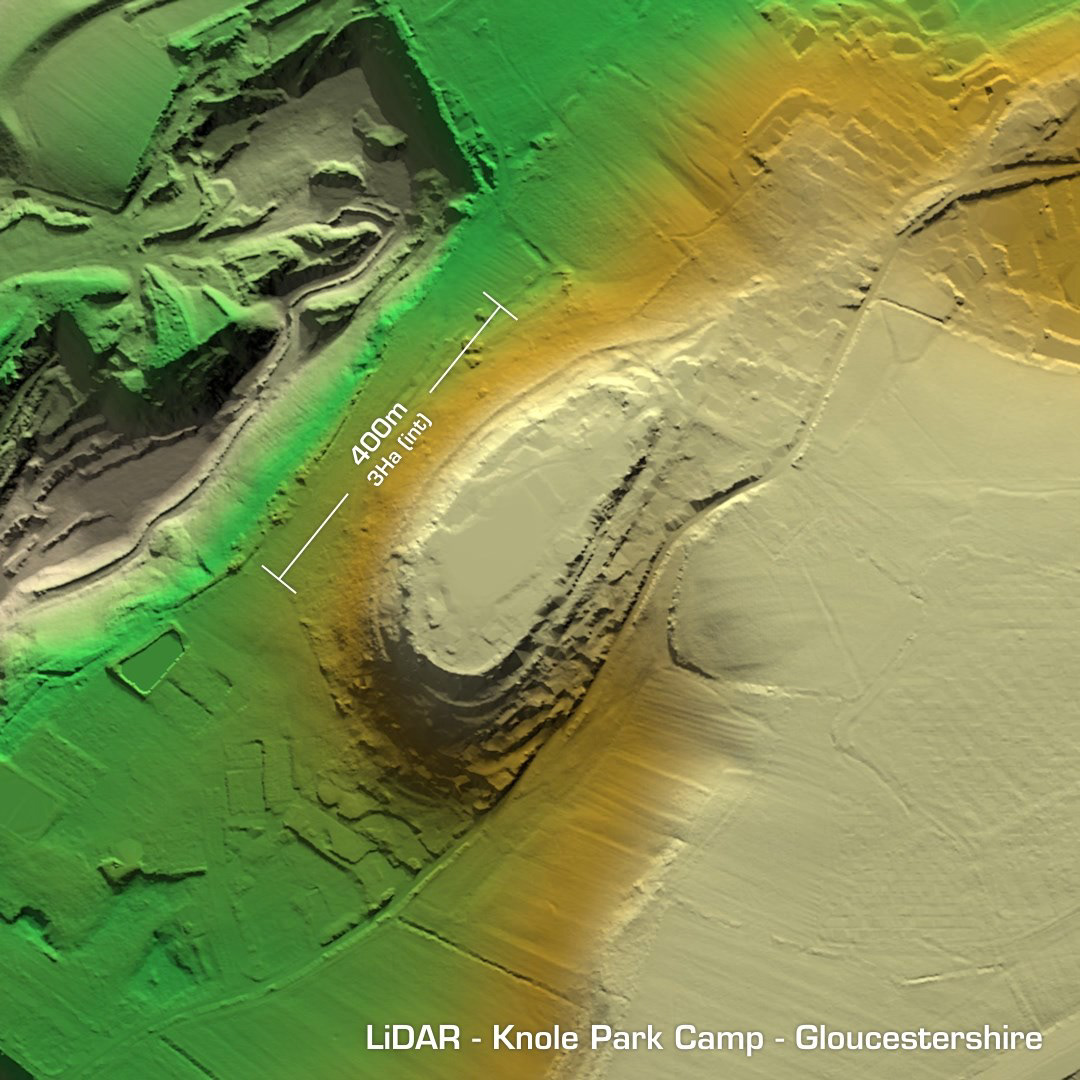 knole park camp iron age hillfort Gloucestershire lidar