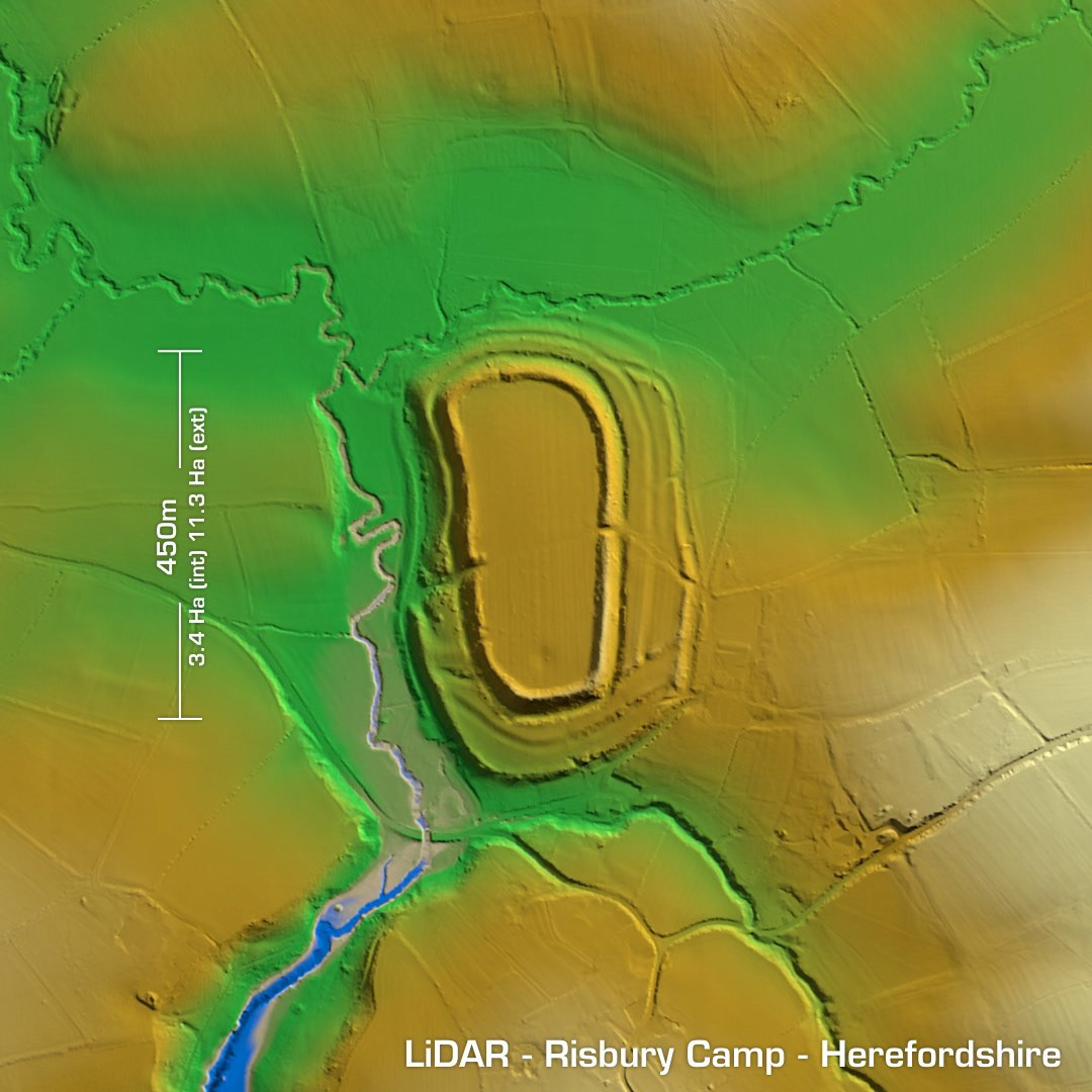 risbury camp iron age hillfort herefordshire lidar