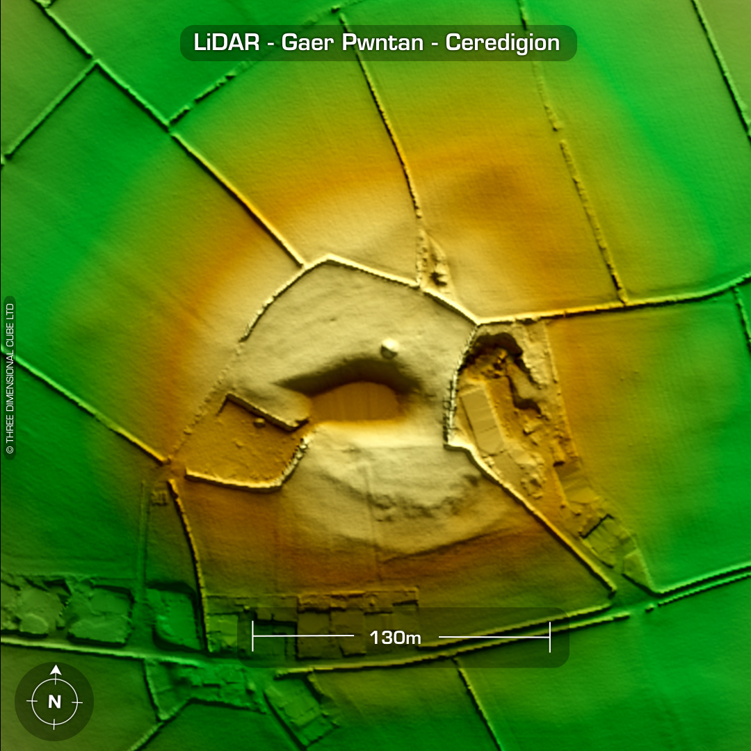 Gaer Pwntan iron age hillfort lidar ceredigion wales
