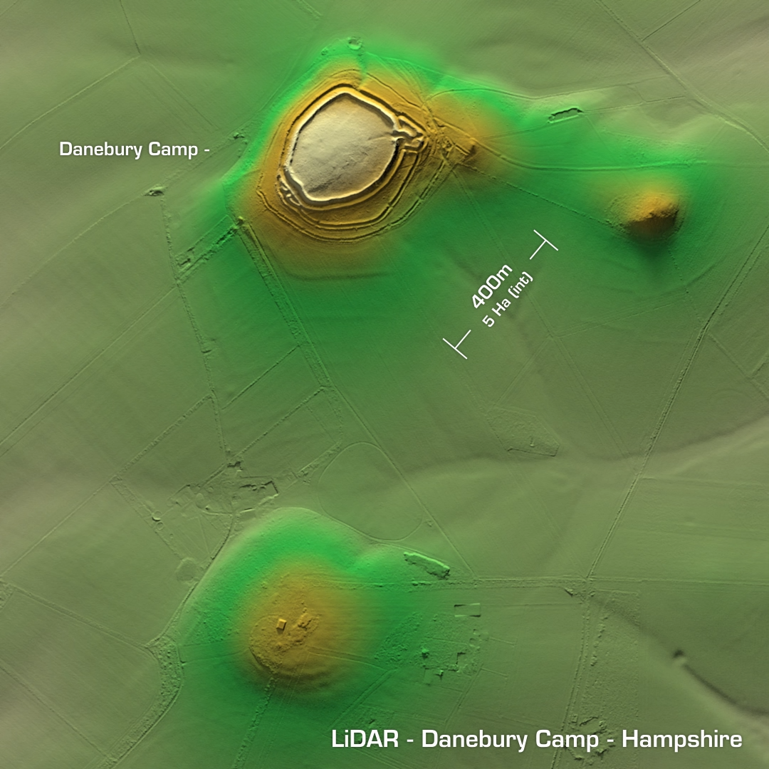 danebury camp iron age hillfort hampshire lidar