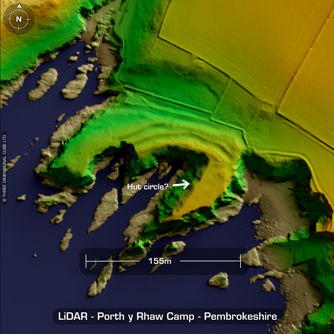 porth y rhaw camp hillfort lidar pembrokeshire
