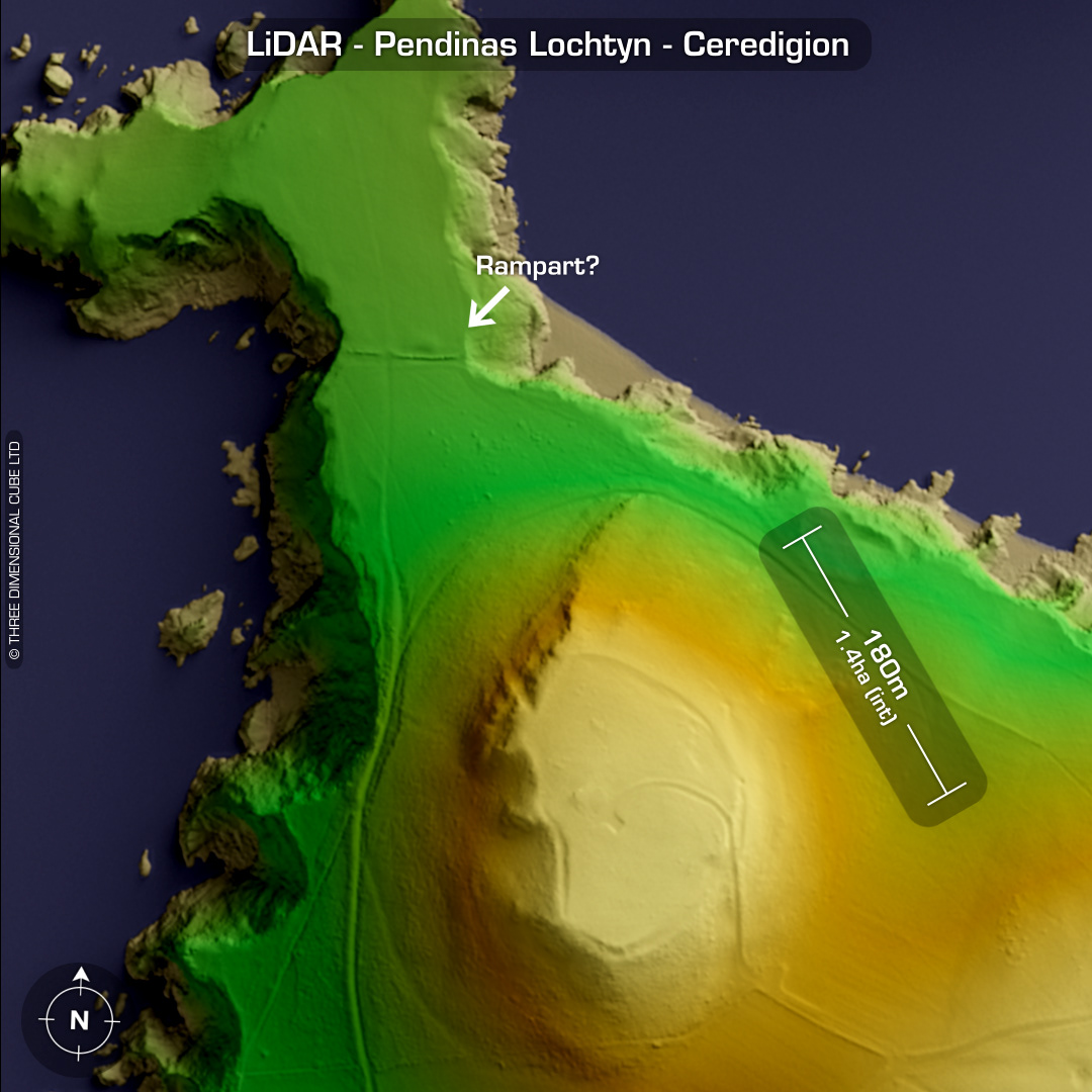 pendinas lochtyn iron age hillfort lidar ceredigion wales