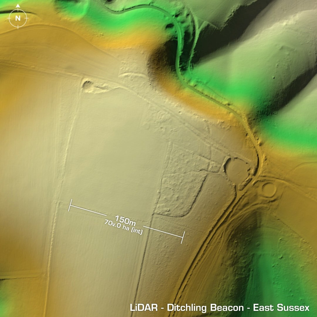 ditchling beacon iron age hillfort east sussex lidar
