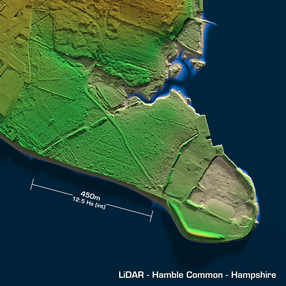 hamble common iron age hillfort hampshire lidar