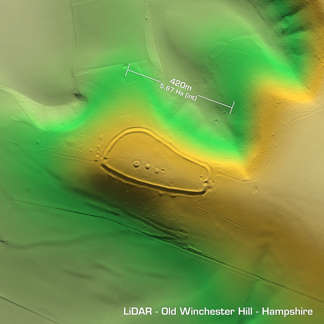old winchester hill iron age hillfort hampshire lidar