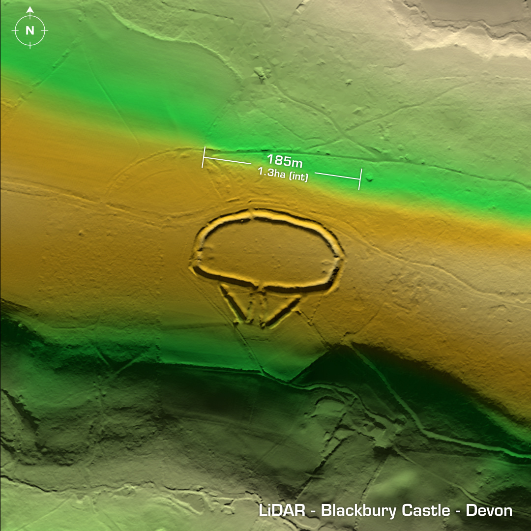 lidar blackbury castle devon iron age hillfort