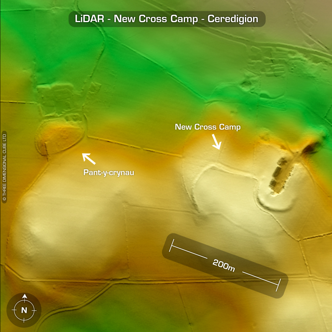 new cross camp lidar iron age hillfort ceredigion wales