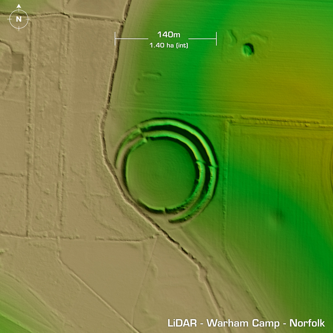 lidar warham camp iron age hillfort norfolk