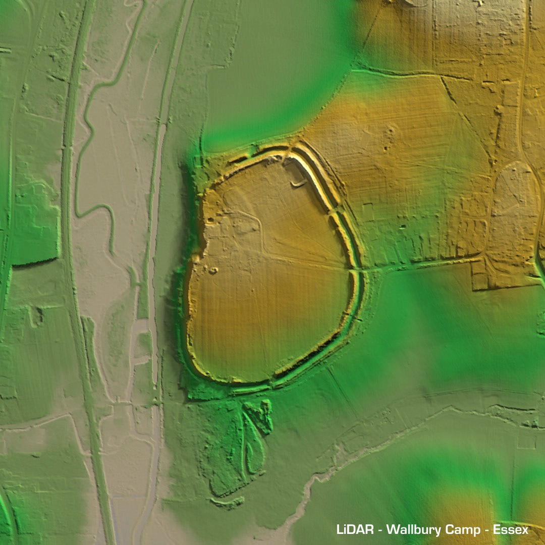 wallbury camp iron age hillfort essex lidar