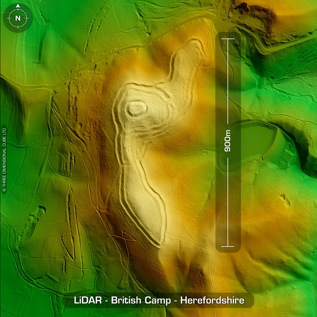 british camp iron age hillfort herefordshire lidar