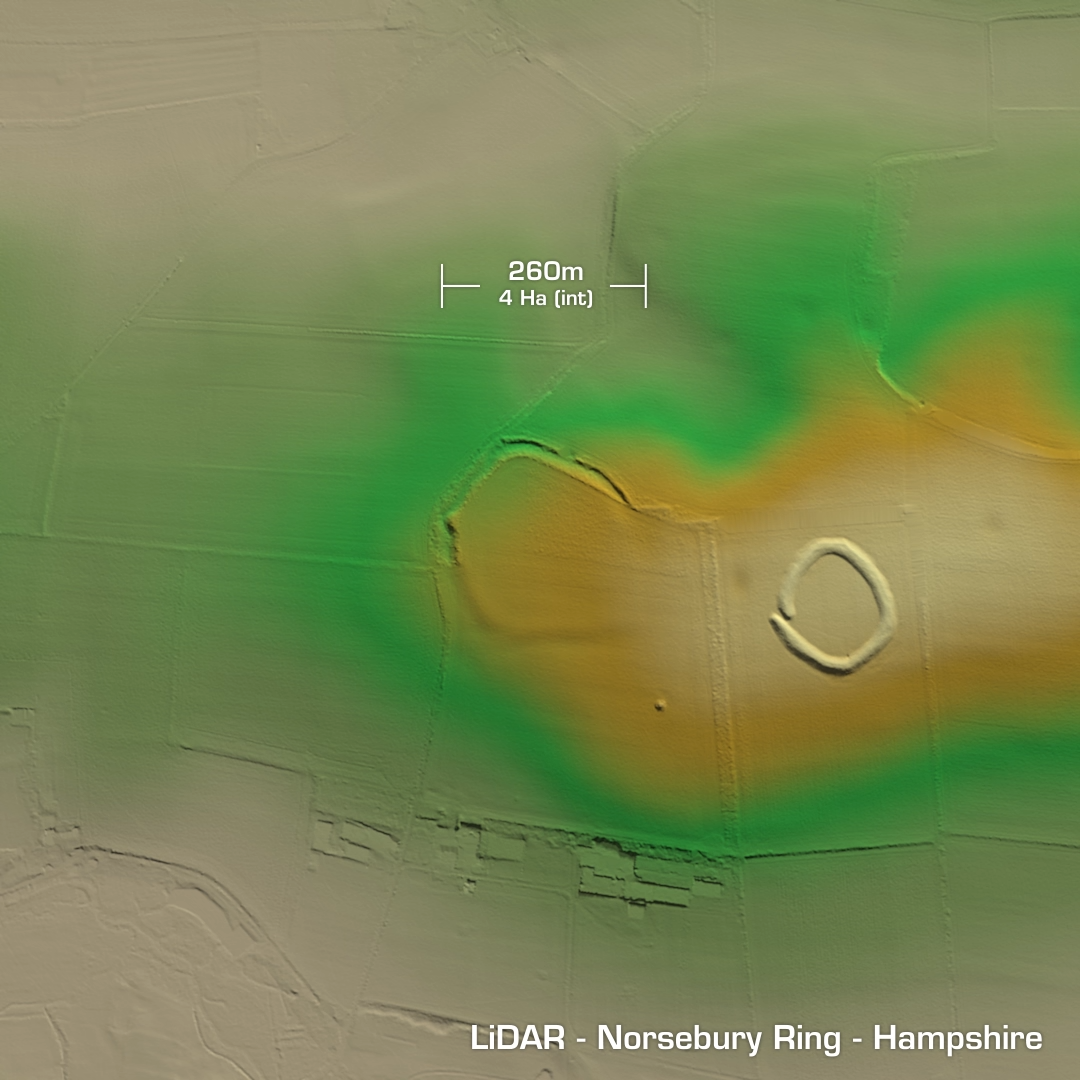 norsebury ring iron age hillfort hampshire lidar