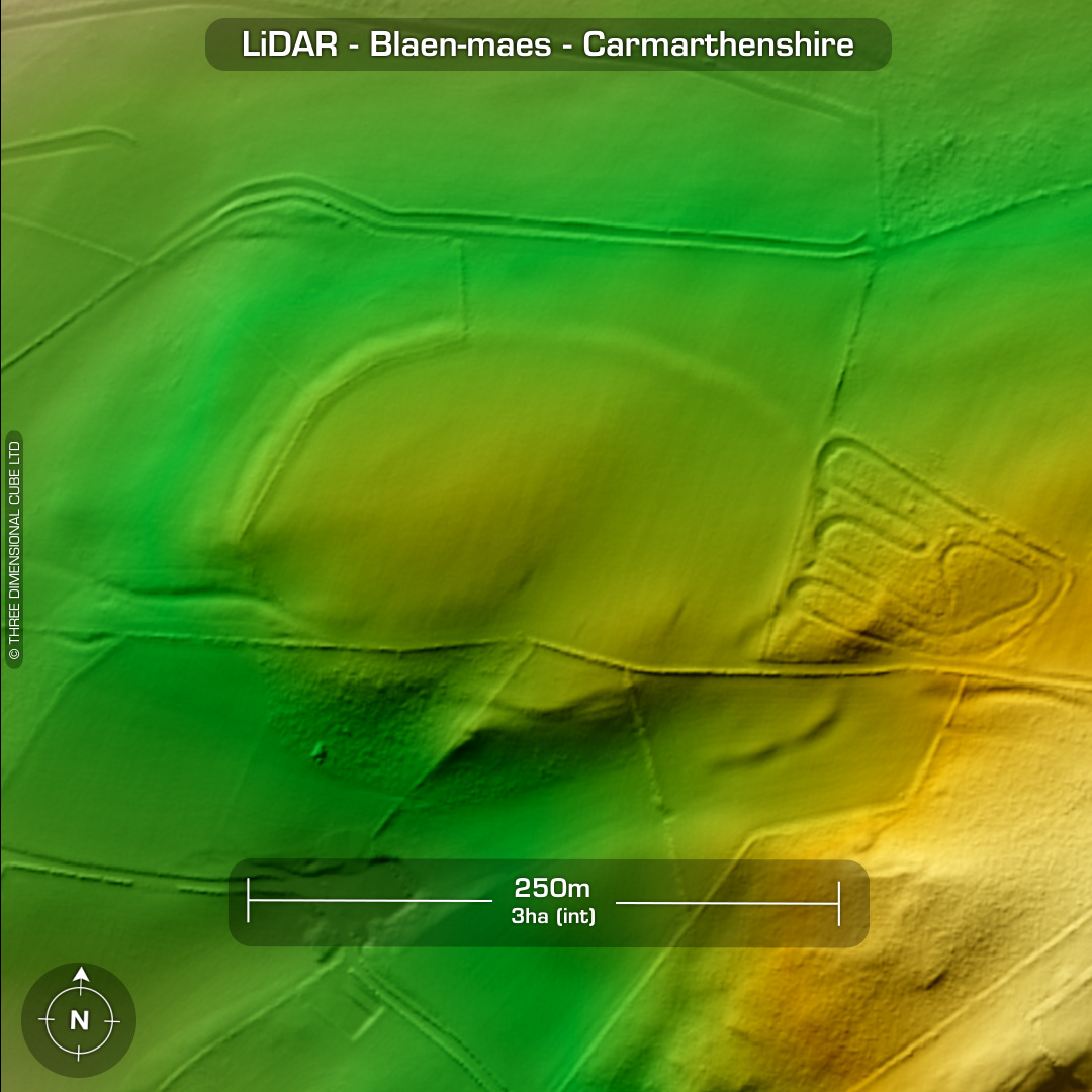 Blaen-maes iron age hillfort lidar carmarthenshire wales