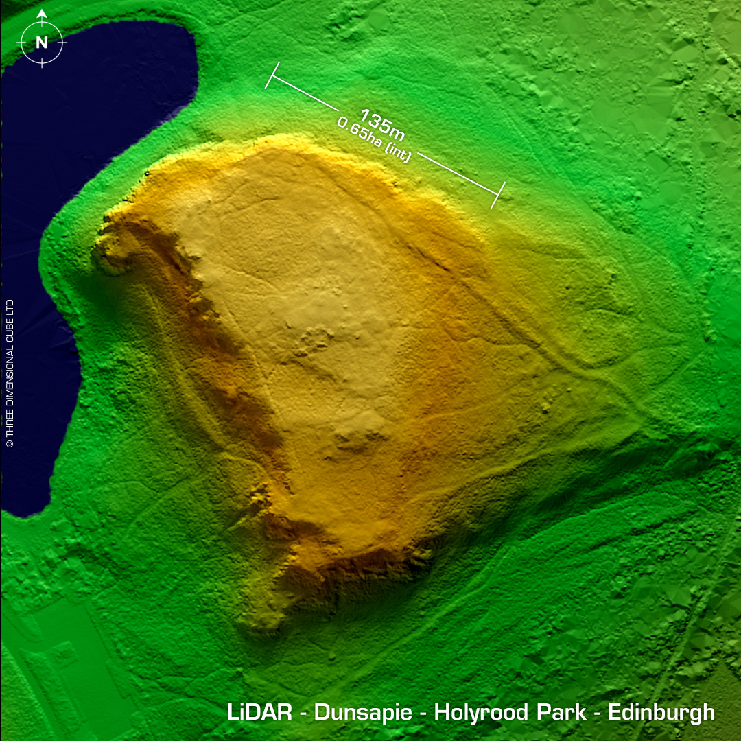 lidar dunsapie holyrood park edinburgh scotland iron age hillfort