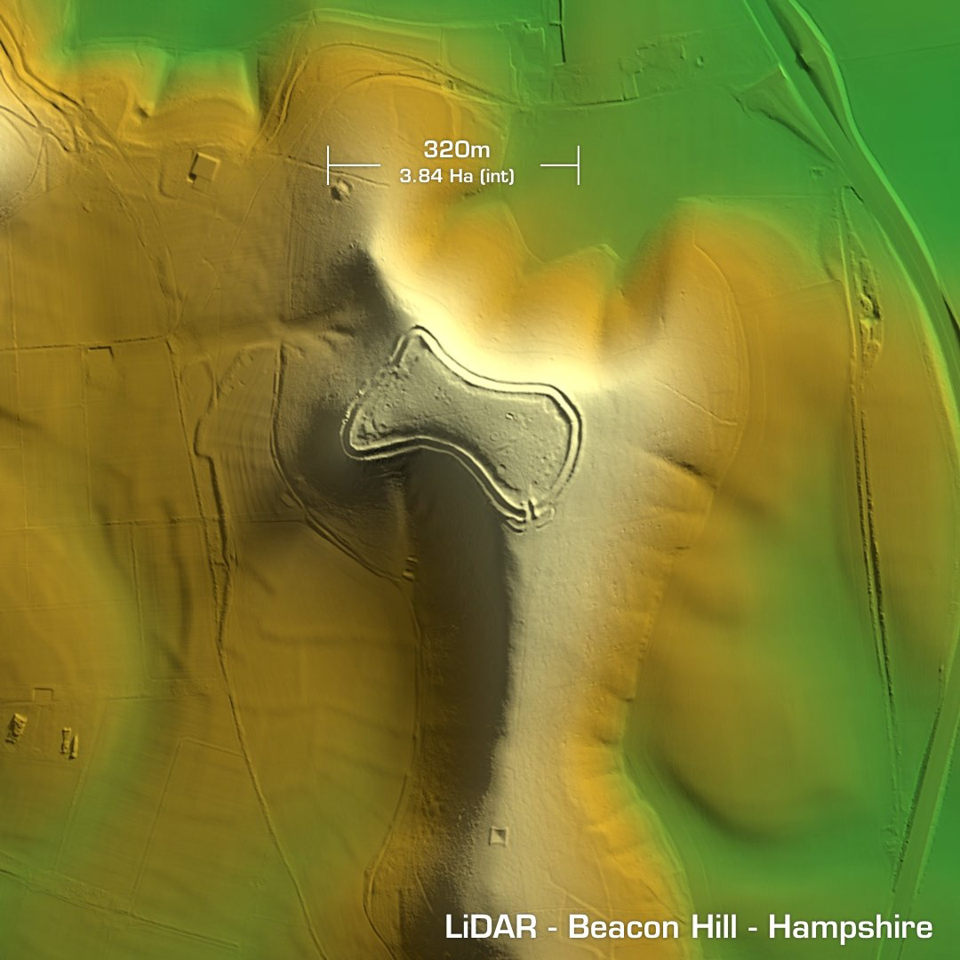 beacon hill iron age hillfort hampshire lidar