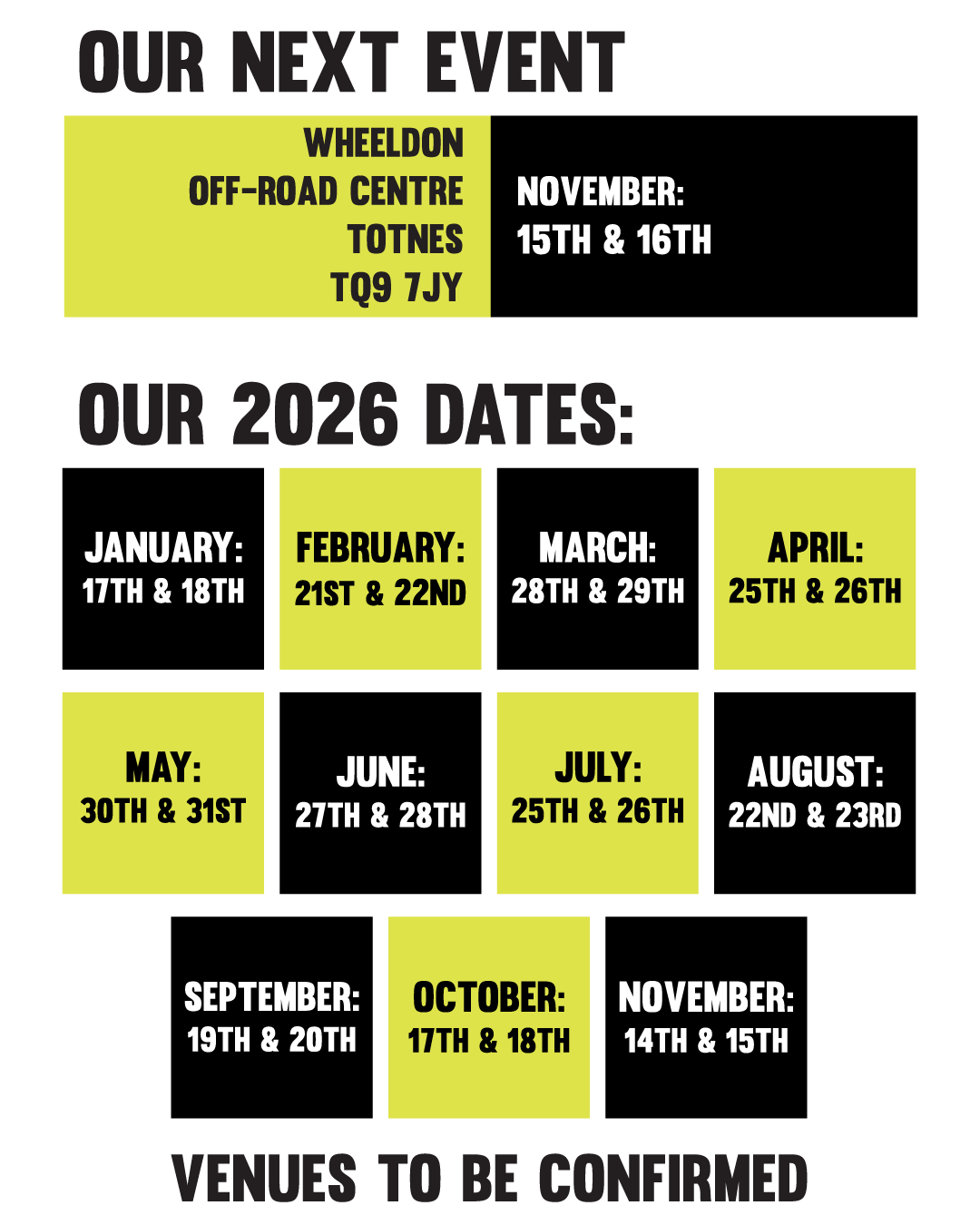 2026 Dates