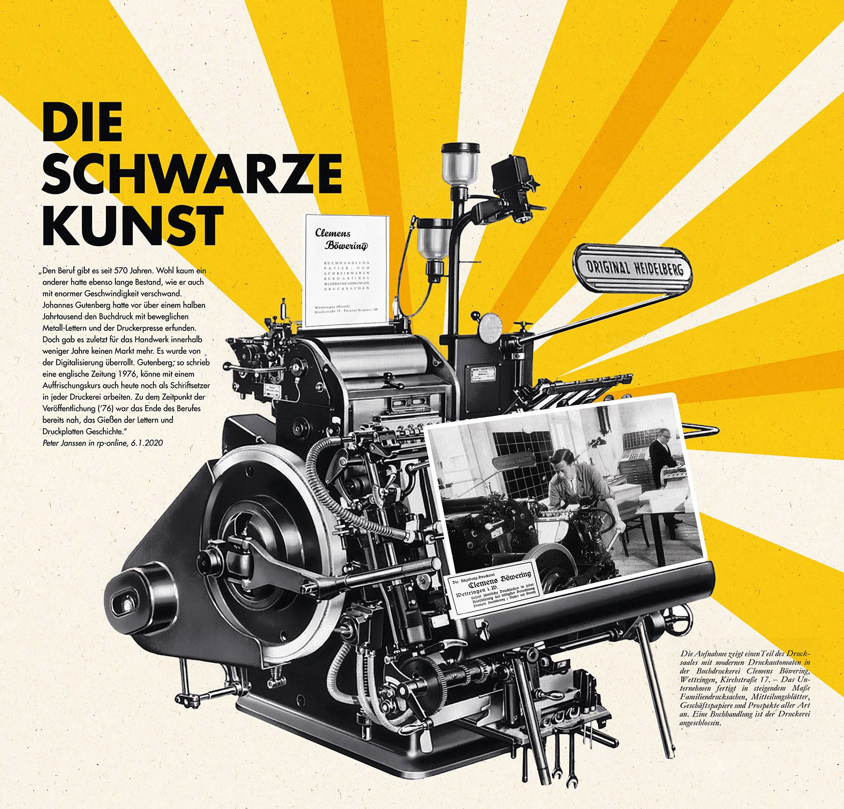 Collage "Die Schwarze Kunst"