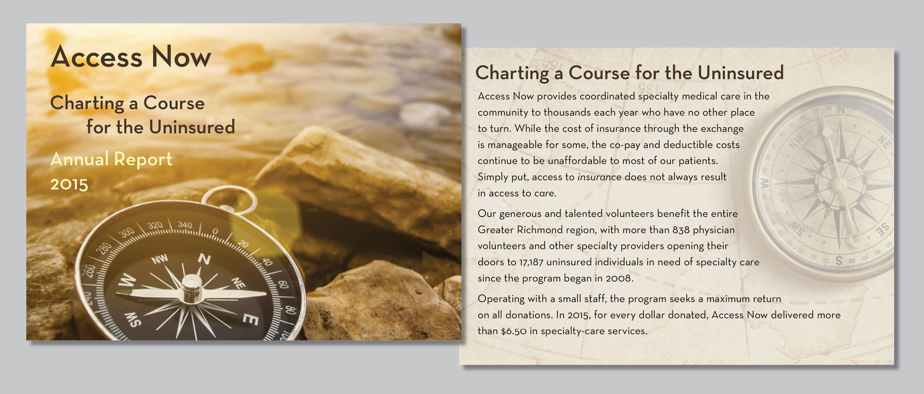 Cover and page, Access Now 2015 annual report.