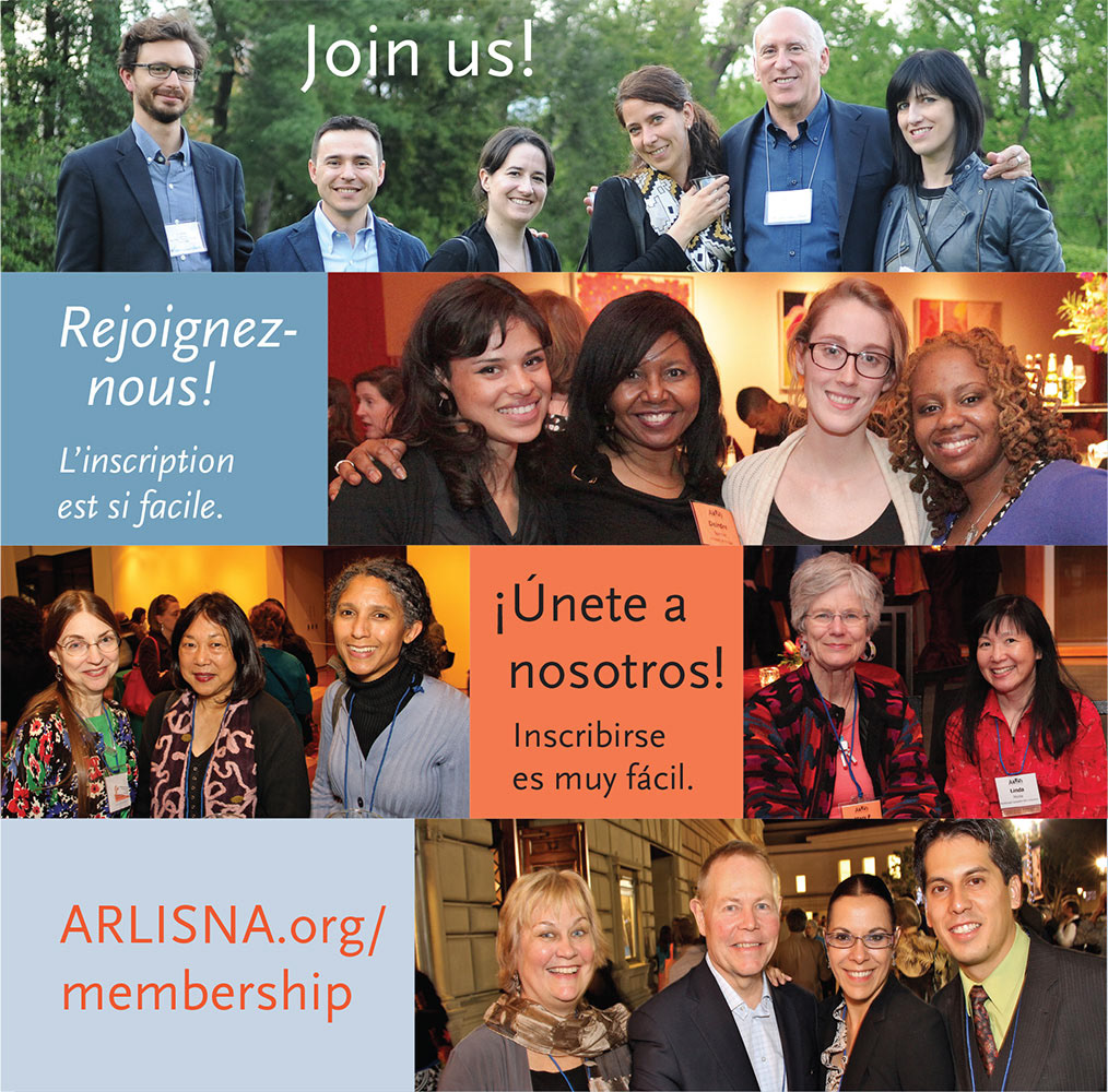 ARLIS/NA membership brochure, interior panel.
