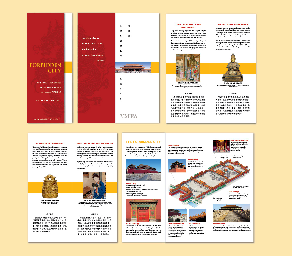 Cover and interior spreads of gallery guide.