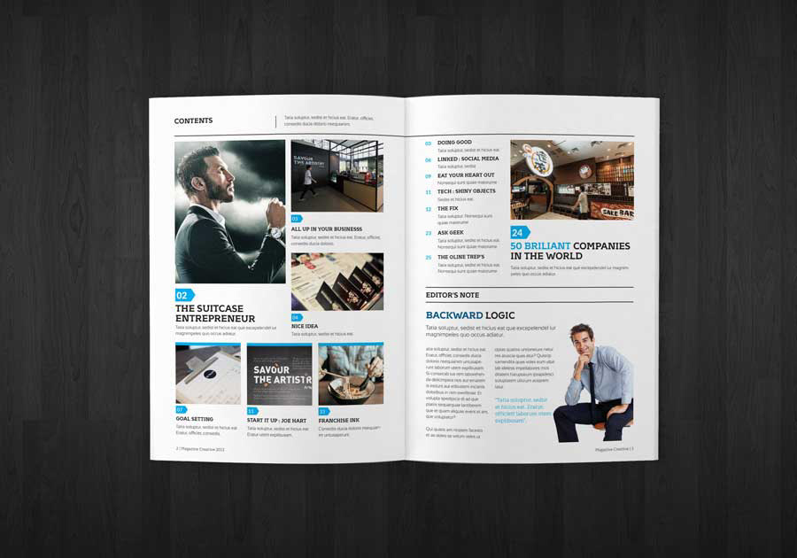 magazine template indesign