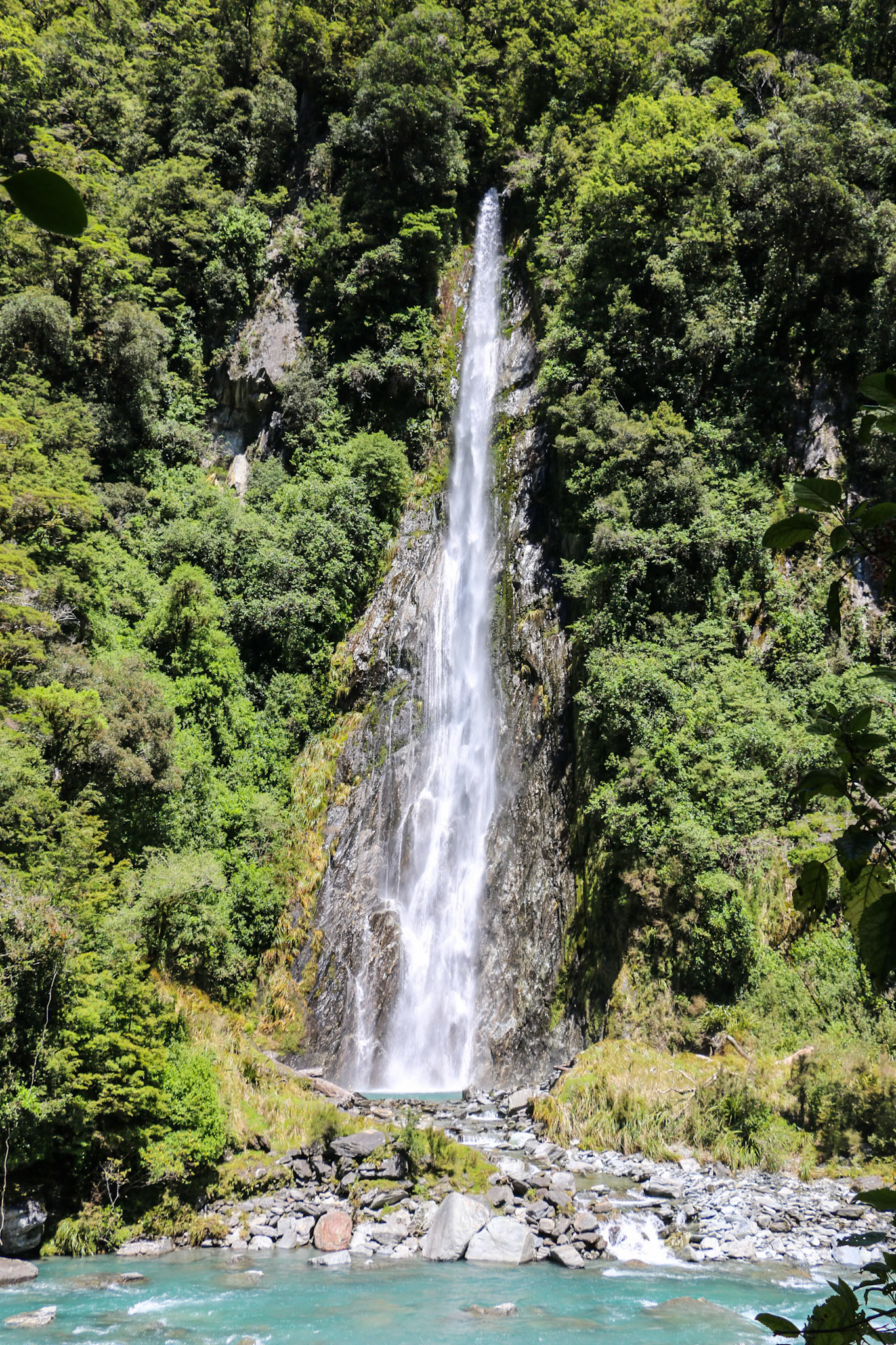 Thunder Creek falls, South Island, New Zealand