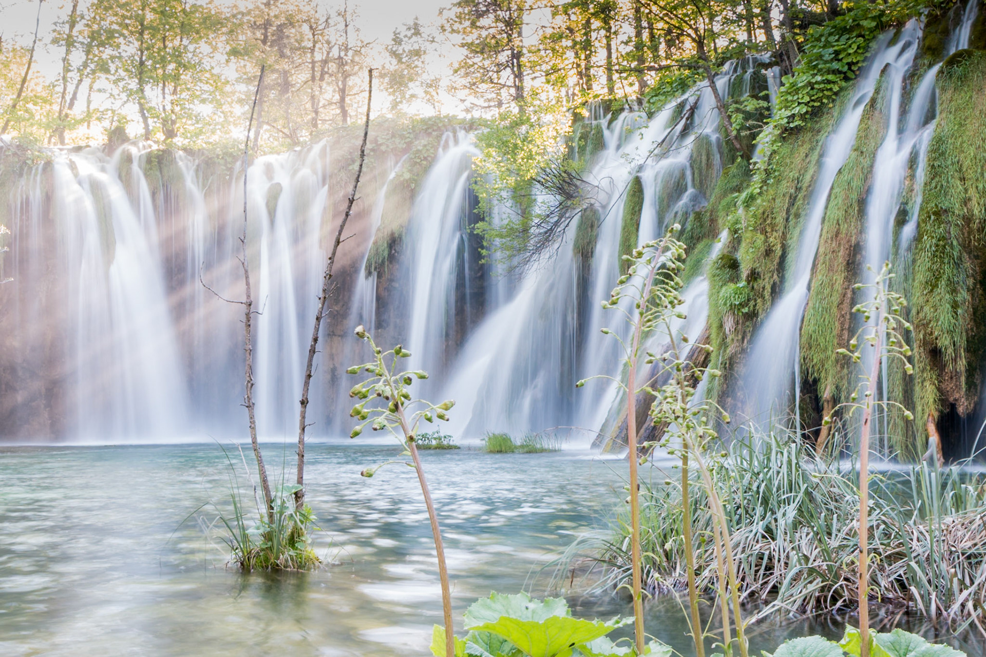 Stunning waterfall, Plitvice Lakes National Park, Croatia