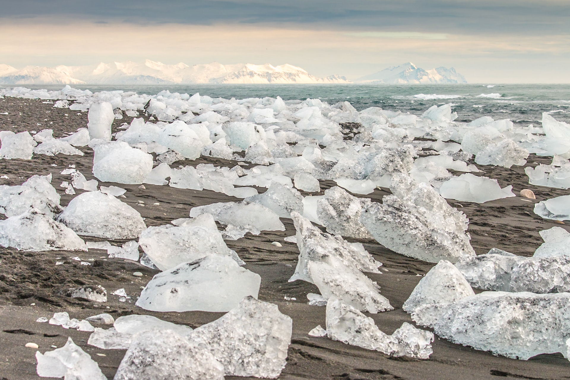 The iceberg beach of Jökulsárlón, Iceland