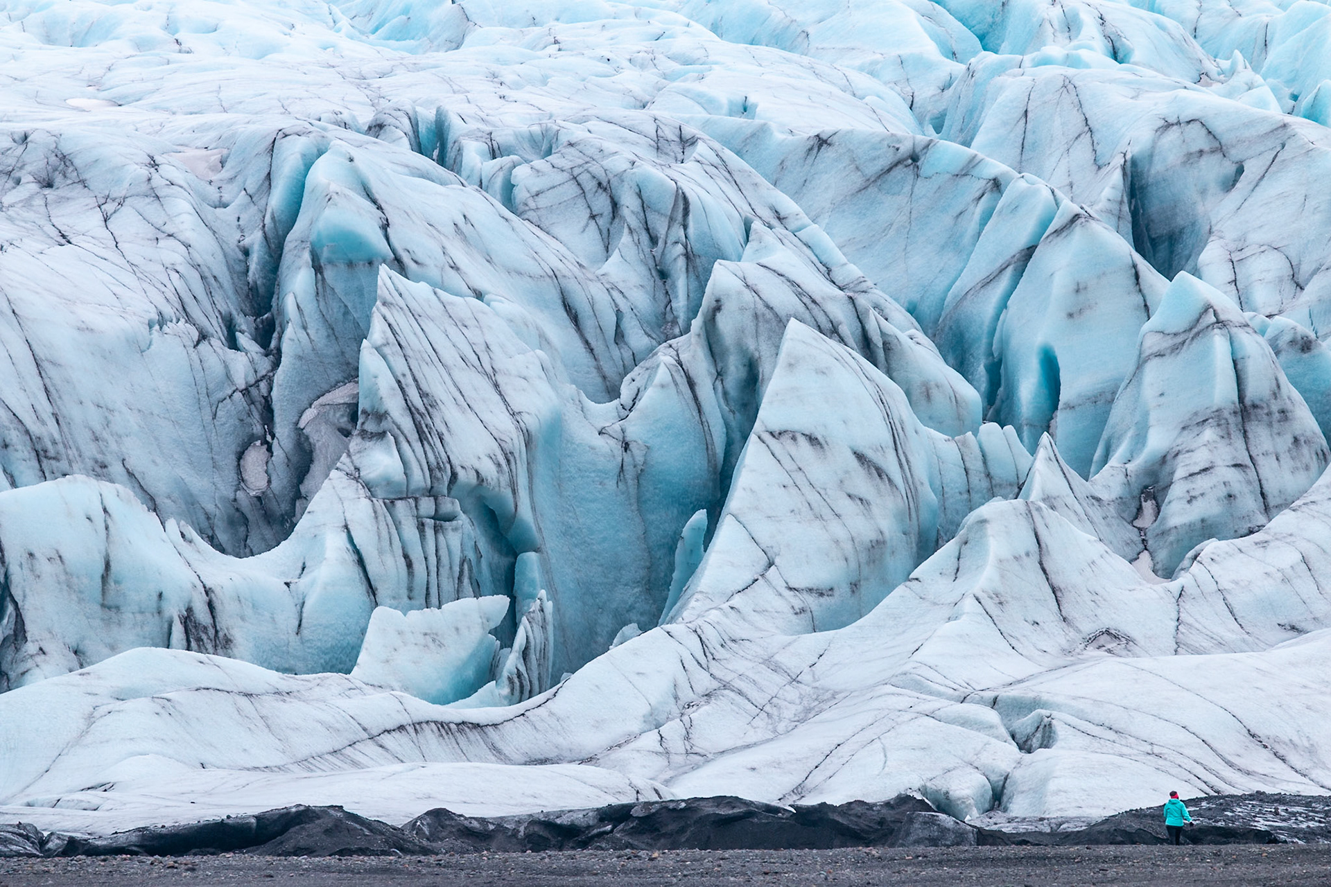 A glacier in Skaftafell, Iceland