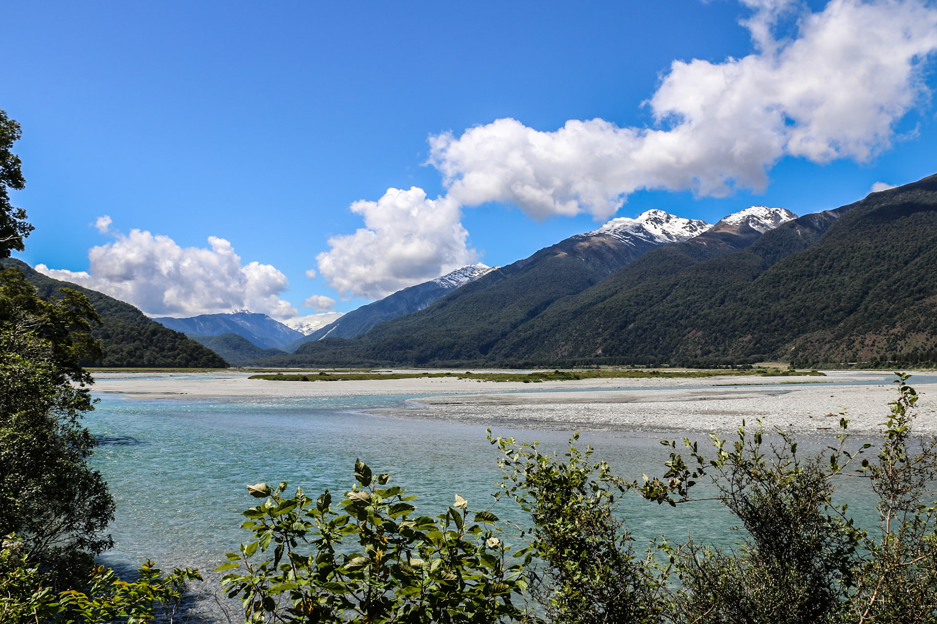 Haast river, South Island, New Zealand