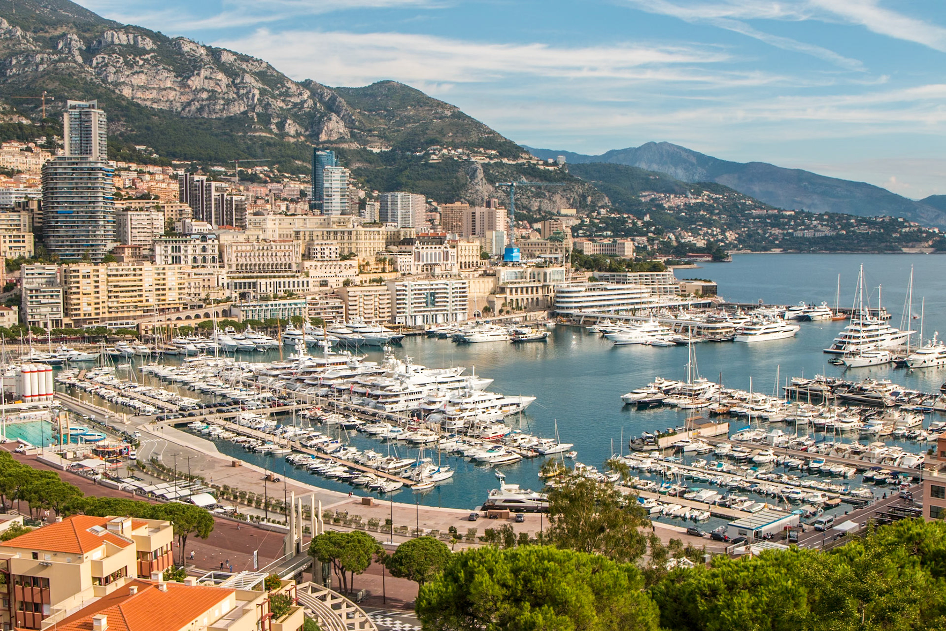 Monaco harbour during the day