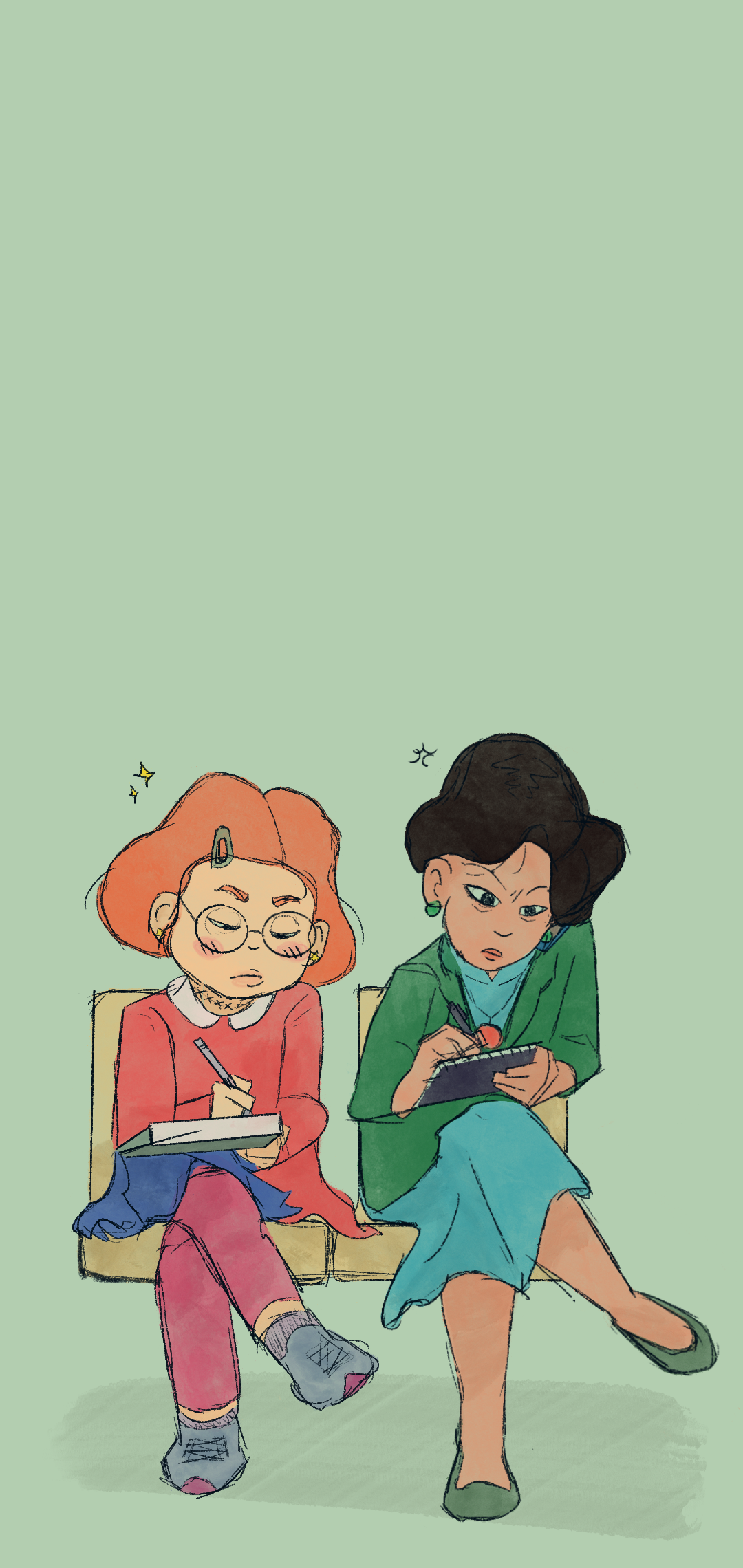 Phone Lockscreen in Green